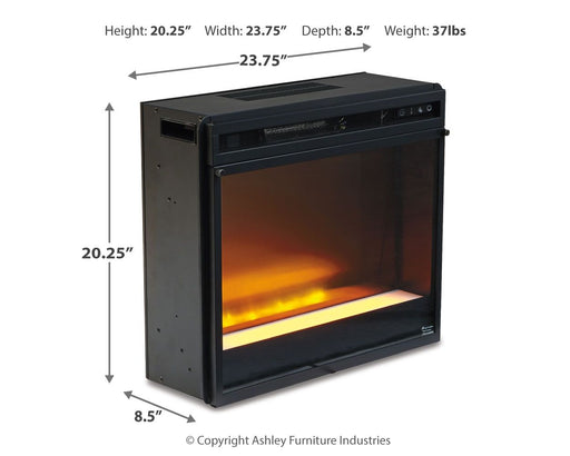 Entertainment Accessories - Fireplace Insert Glass/Stone - Black – Fireplace Inserts by Signature Design by Ashley® at Furniture Wholesale Plus , Nashville furniture store