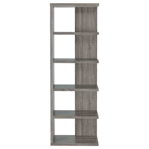 Harrison - 5-Shelf Bookshelf - Weathered Gray - Premium Standard Bookcases from CoasterEveryday - Just $159! Shop now at Furniture Wholesale Plus  We are the best furniture store in Nashville, Hendersonville, Goodlettsville, Madison, Antioch, Mount Juliet, Lebanon, Gallatin, Springfield, Murfreesboro, Franklin, Brentwood