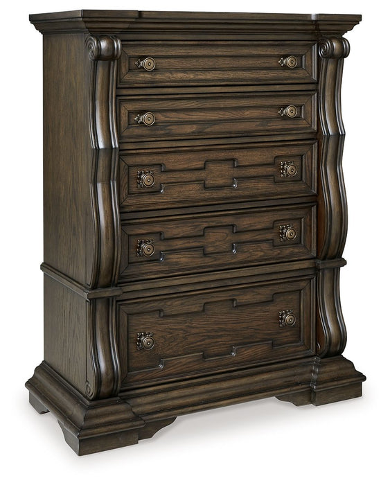 Maylee - Five Drawer Chest - Dark Brown – Accent Chests by Signature Design by Ashley® at Furniture Wholesale Plus , Nashville furniture store