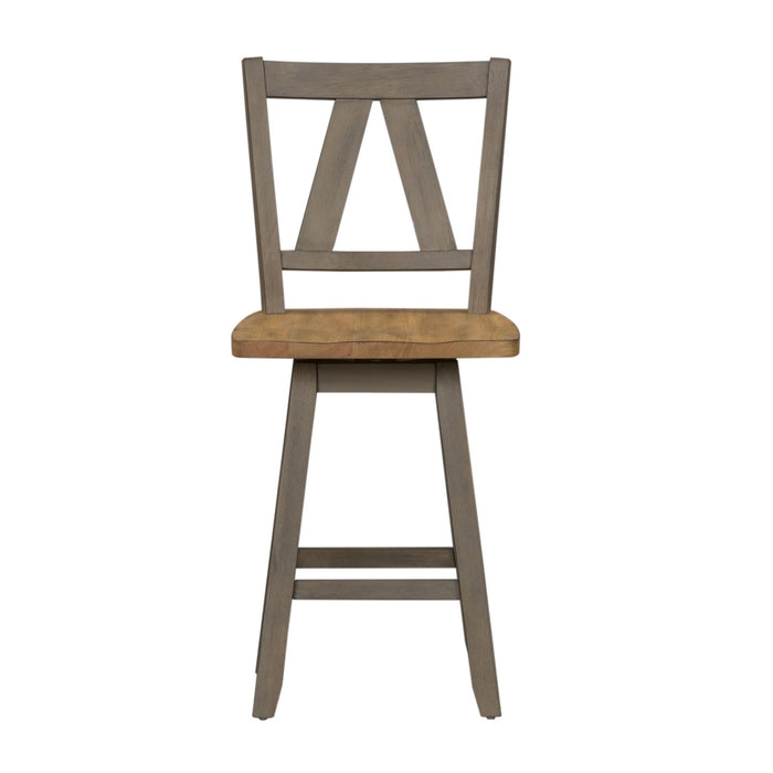 Lindsey Farm - Counter Height Swivel Chair (RTA) – Swivel Chairs by Liberty Furniture at Furniture Wholesale Plus , Nashville furniture store