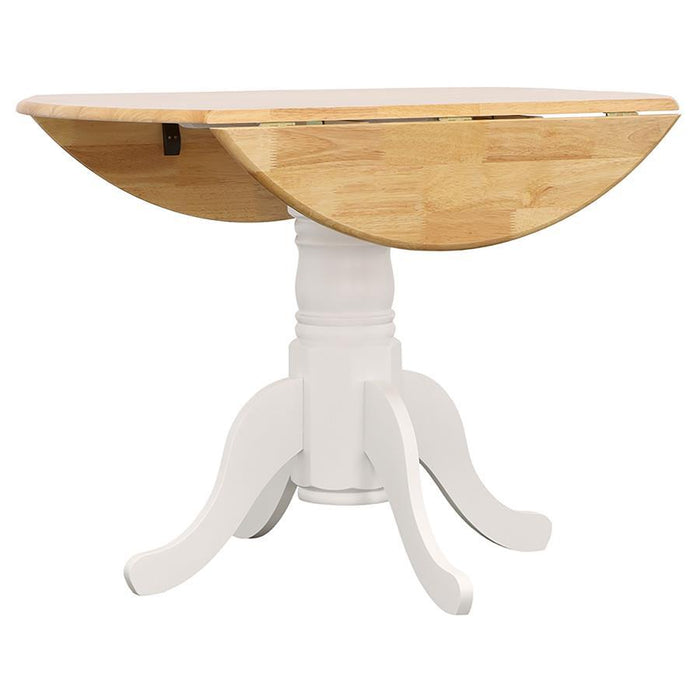Allison - 5 Piece Round Drop Leaf Dining Table Set - White - Premium 5 Piece Dining Room Sets from CoasterEveryday - Just $599! Shop now at Furniture Wholesale Plus  We are the best furniture store in Nashville, Hendersonville, Goodlettsville, Madison, Antioch, Mount Juliet, Lebanon, Gallatin, Springfield, Murfreesboro, Franklin, Brentwood