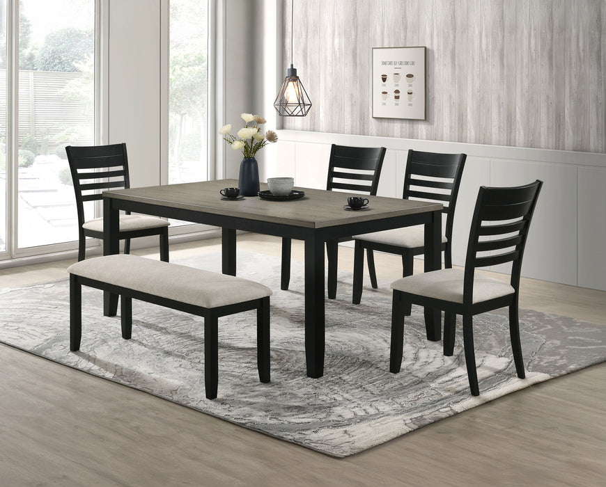 Folio - Bench - Black / Gray – Dining Benches by Crown Mark at Furniture Wholesale Plus , Nashville furniture store