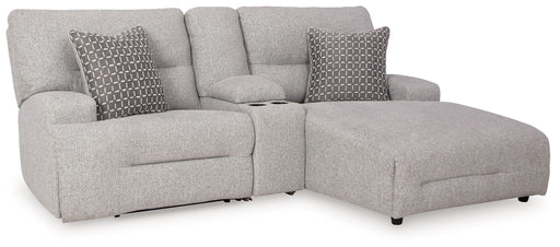 Acklen Place - 4 Pc. - 3-Piece Power Reclining Sectional Sofa With Raf Chaise, Wide Seat Power Recliner - Pewter – 4 Piece Living Room Sets by Signature Design by Ashley® at Furniture Wholesale Plus , Nashville furniture store