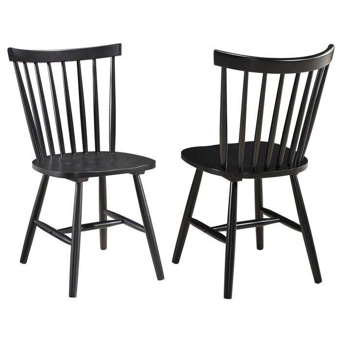 Hollyoak - Windsor Wood Dining Side Chair (Set of 2) - Black – Chair Sets by Coaster Fine Furniture at Furniture Wholesale Plus , Nashville furniture store