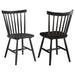 Hollyoak - Windsor Wood Dining Side Chair (Set of 2) - Black – Chair Sets by Coaster Fine Furniture at Furniture Wholesale Plus , Nashville furniture store