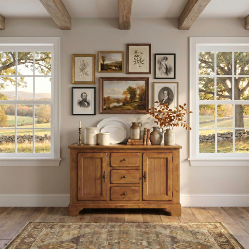 Treasures - Buffet - Rustic Oak – Buffets by Liberty Furniture at Furniture Wholesale Plus , Nashville furniture store