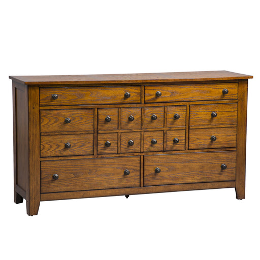 Grandpas Cabin - 7 Drawer Dresser - Aged Oak – Dressers by Liberty Furniture at Furniture Wholesale Plus , Nashville furniture store