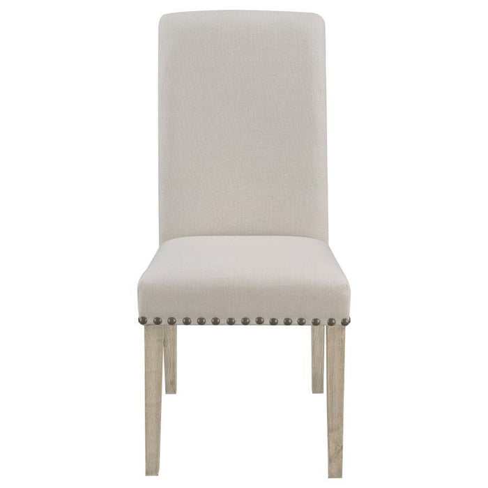 Salem - Fabric Upholstered Dining Side Chair (Set of 2) - Beige - Premium Chair Sets from CoasterEssence - Just $309! Shop now at Furniture Wholesale Plus  We are the best furniture store in Nashville, Hendersonville, Goodlettsville, Madison, Antioch, Mount Juliet, Lebanon, Gallatin, Springfield, Murfreesboro, Franklin, Brentwood