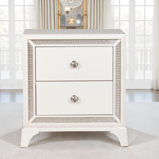 Cassie - Nightstand - Off-White – Accent Nightstands by Steve Silver Furniture at Furniture Wholesale Plus , Nashville furniture store