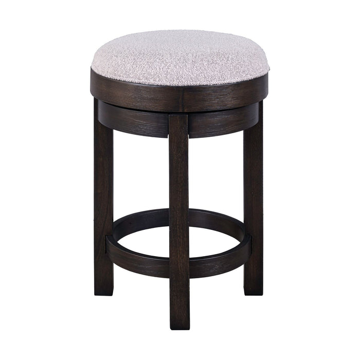 Weston - Upholstered Swivel Console Stool - Peppercorn – Counter Height (24"-27") by Liberty Furniture at Furniture Wholesale Plus , Nashville furniture store