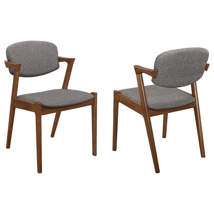 Malone - Padded Wood Dining Arm Chair (Set of 2) - Dark Walnut - Premium Chair Sets from CoasterEssence - Just $269! Shop now at Furniture Wholesale Plus  We are the best furniture store in Nashville, Hendersonville, Goodlettsville, Madison, Antioch, Mount Juliet, Lebanon, Gallatin, Springfield, Murfreesboro, Franklin, Brentwood