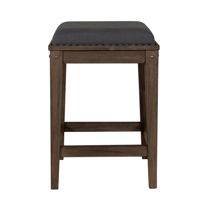 Sonoma Road - Upholstered Console Stool - Weathered Beaten Bark – Counter Height (24"-27") by Liberty Furniture at Furniture Wholesale Plus , Nashville furniture store