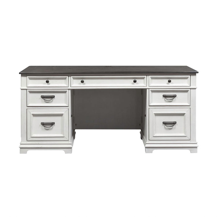 Allyson Park - Credenza - Wirebrushed White / Charcoal – Credenzas by Liberty Furniture at Furniture Wholesale Plus , Nashville furniture store