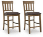 Urbinforte - Upholstered Barstool (Set of 2) - Light Brown – Stool Sets by Signature Design by Ashley® at Furniture Wholesale Plus , Nashville furniture store