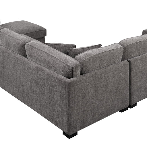 Repose - Sectional - Dark Gray - Premium Stationary Sectionals from Emerald Home - Just $2479! Shop now at Furniture Wholesale Plus  We are the best furniture store in Nashville, Hendersonville, Goodlettsville, Madison, Antioch, Mount Juliet, Lebanon, Gallatin, Springfield, Murfreesboro, Franklin, Brentwood