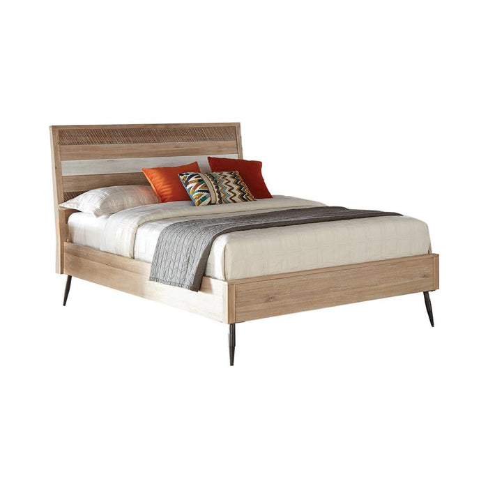 Marlow Queen Platform Bed Rough Sawn Multi - Premium Bed from Coaster Z2 Standard - Just $690! Shop now at Furniture Wholesale Plus  We are the best furniture store in Nashville, Hendersonville, Goodlettsville, Madison, Antioch, Mount Juliet, Lebanon, Gallatin, Springfield, Murfreesboro, Franklin, Brentwood