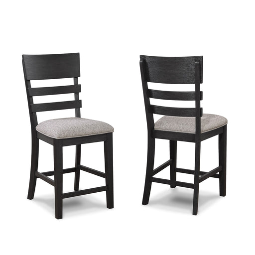 Guthrie - Counter Height Chair (Set of 2) - Charcoal & Gray – Chair Sets by Crown Mark at Furniture Wholesale Plus , Nashville furniture store