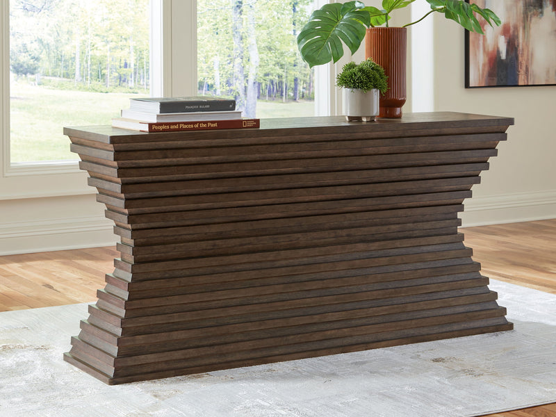 Hannodream - Sofa Table - Warm Brown – Sofa Tables by Signature Design by Ashley® at Furniture Wholesale Plus , Nashville furniture store