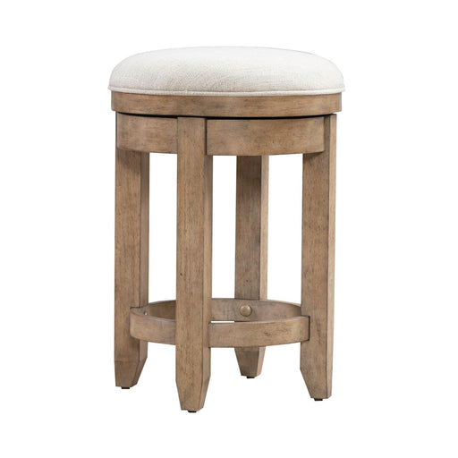 Millstone - Upholstered Console Swivel Stool - Nutmeg – Counter Height (24"-27") by Liberty Furniture at Furniture Wholesale Plus , Nashville furniture store