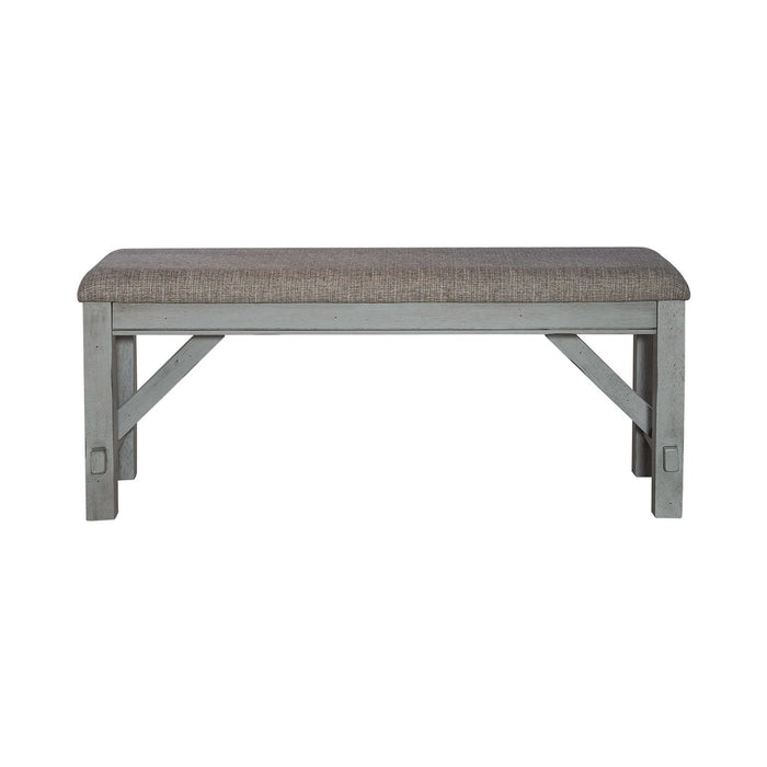 Newport - Dining Bench - Smokey Gray / Carbon Gray – Upholstered Benches by Liberty Furniture at Furniture Wholesale Plus , Nashville furniture store