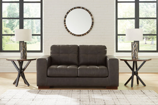 Luigi - Loveseat - Thunder – Stationary Loveseats by Signature Design by Ashley® at Furniture Wholesale Plus , Nashville furniture store