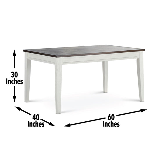 Caylie - Fix Top Dining Table - White - Premium Dining Tables from Steve Silver Furniture - Just $379! Shop now at Furniture Wholesale Plus  We are the best furniture store in Nashville, Hendersonville, Goodlettsville, Madison, Antioch, Mount Juliet, Lebanon, Gallatin, Springfield, Murfreesboro, Franklin, Brentwood