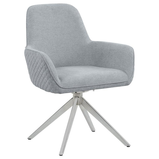Abby - Fabric Upholstered Swivel Dining Arm Chair - Light Gray - Premium Swivel Chairs from CoasterElevations - Just $219! Shop now at Furniture Wholesale Plus  We are the best furniture store in Nashville, Hendersonville, Goodlettsville, Madison, Antioch, Mount Juliet, Lebanon, Gallatin, Springfield, Murfreesboro, Franklin, Brentwood