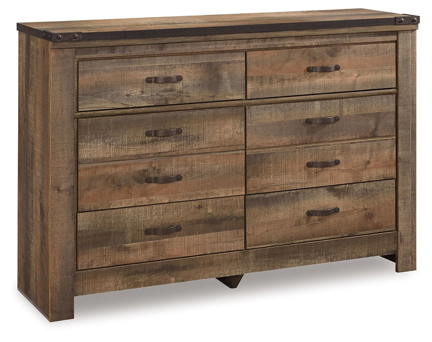 Trinell - Six Drawer Dresser - 61.34" x 15.98" x 42.99" - Brown Dark – Dressers by Signature Design by Ashley® at Furniture Wholesale Plus , Nashville furniture store