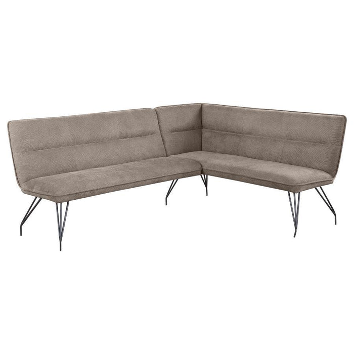 Dodson - Fabric Upholstered L-Shaped Nook Dining Bench – Upholstered Benches by Coaster Fine Furniture at Furniture Wholesale Plus , Nashville furniture store