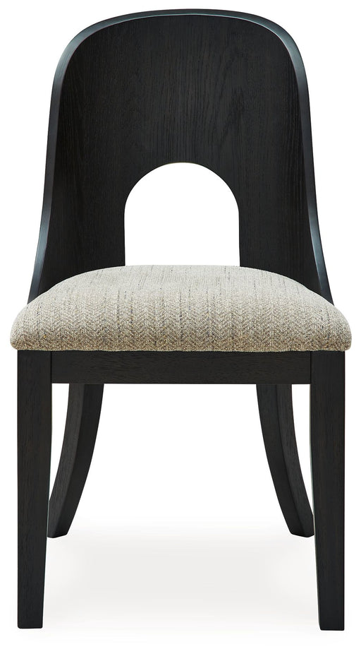 Rowanbeck - Dining Upholstered Side Chair (Set of 2) - Gray / Black – Chair Sets by Signature Design by Ashley® at Furniture Wholesale Plus , Nashville furniture store