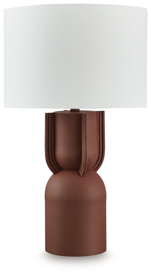 Rowandale - Metal Table Lamp - Brick Red – Table Lamps by Signature Design by Ashley® at Furniture Wholesale Plus , Nashville furniture store