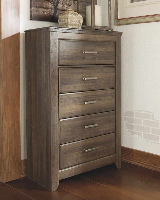 Juararo - Five Drawer Chest - Dark Brown – Accent Chests by Signature Design by Ashley® at Furniture Wholesale Plus , Nashville furniture store