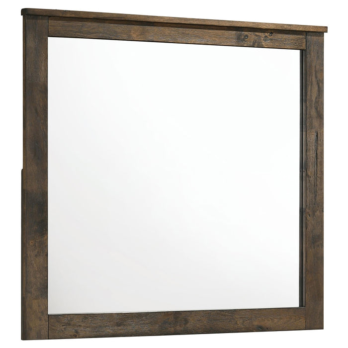 Woodmont Rectangle Dresser Mirror Rustic Golden Brown - Premium Mirror from Coaster Z2 Standard - Just $108! Shop now at Furniture Wholesale Plus  We are the best furniture store in Nashville, Hendersonville, Goodlettsville, Madison, Antioch, Mount Juliet, Lebanon, Gallatin, Springfield, Murfreesboro, Franklin, Brentwood