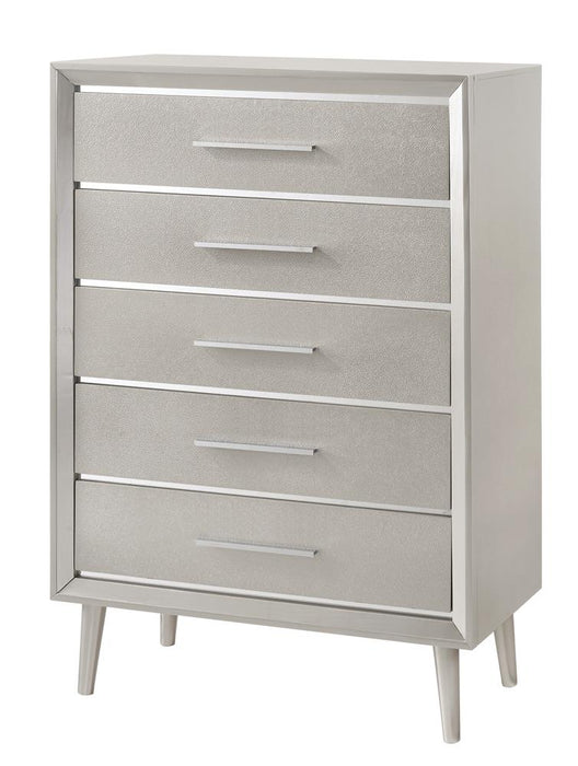 Ramon 5-drawer Chest Metallic Sterling - Premium Chest from Coaster Z2 Standard - Just $400! Shop now at Furniture Wholesale Plus  We are the best furniture store in Nashville, Hendersonville, Goodlettsville, Madison, Antioch, Mount Juliet, Lebanon, Gallatin, Springfield, Murfreesboro, Franklin, Brentwood