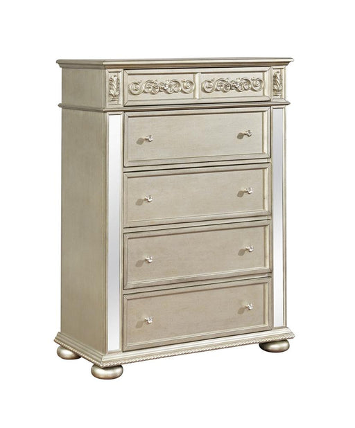 Heidi 5-drawer Chest Metallic Platinum - Premium Chest from Coaster Z2 Standard - Just $760! Shop now at Furniture Wholesale Plus  We are the best furniture store in Nashville, Hendersonville, Goodlettsville, Madison, Antioch, Mount Juliet, Lebanon, Gallatin, Springfield, Murfreesboro, Franklin, Brentwood