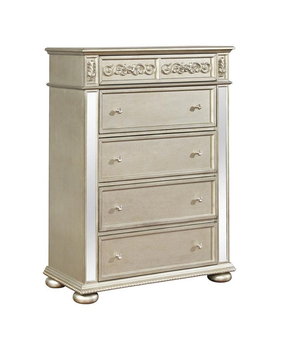 Heidi 5-drawer Chest Metallic Platinum - Premium Chest from Coaster Z2 Standard - Just $760! Shop now at Furniture Wholesale Plus  We are the best furniture store in Nashville, Hendersonville, Goodlettsville, Madison, Antioch, Mount Juliet, Lebanon, Gallatin, Springfield, Murfreesboro, Franklin, Brentwood