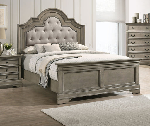 Manchester Bed with Upholstered Arched Headboard Beige and Wheat - Premium Bed from Coaster Z2 Standard - Just $630! Shop now at Furniture Wholesale Plus  We are the best furniture store in Nashville, Hendersonville, Goodlettsville, Madison, Antioch, Mount Juliet, Lebanon, Gallatin, Springfield, Murfreesboro, Franklin, Brentwood