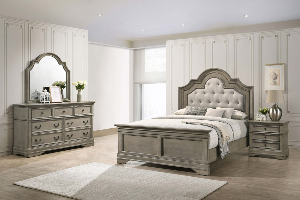 Manchester Bedroom Set with Upholstered Arched Headboard Wheat - Premium Bedroom Set from Coaster Z2 Standard - Just $1598! Shop now at Furniture Wholesale Plus  We are the best furniture store in Nashville, Hendersonville, Goodlettsville, Madison, Antioch, Mount Juliet, Lebanon, Gallatin, Springfield, Murfreesboro, Franklin, Brentwood