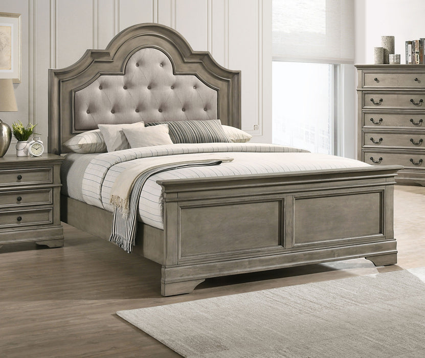 Manchester Bed with Upholstered Arched Headboard Beige and Wheat - Premium Bed from Coaster Z2 Standard - Just $630! Shop now at Furniture Wholesale Plus  We are the best furniture store in Nashville, Hendersonville, Goodlettsville, Madison, Antioch, Mount Juliet, Lebanon, Gallatin, Springfield, Murfreesboro, Franklin, Brentwood