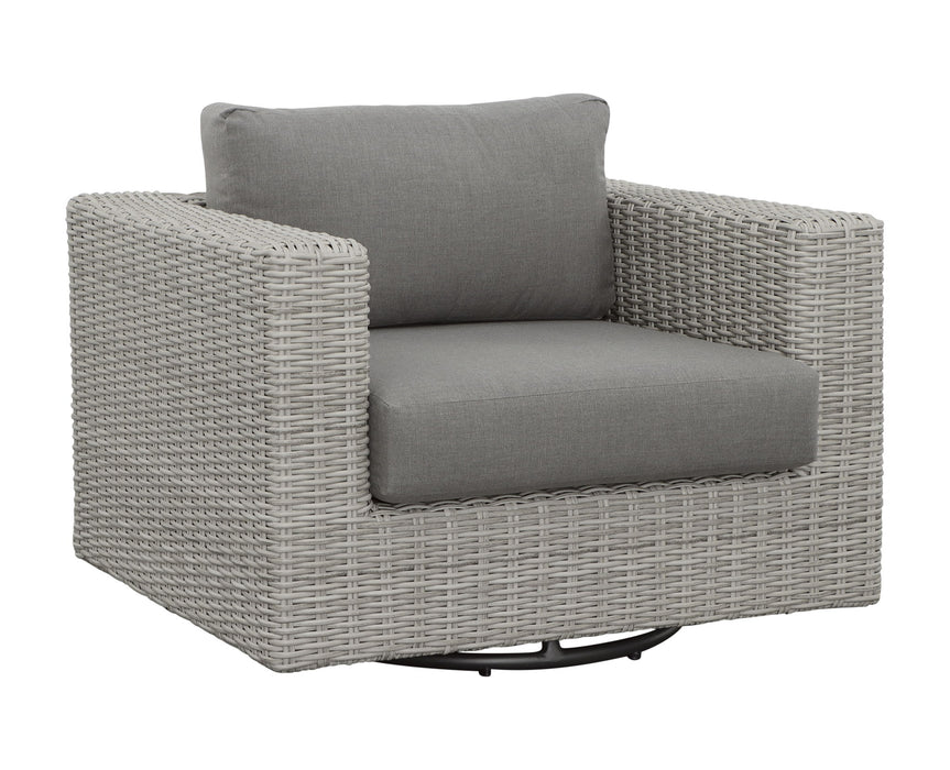 Blakley - Outdoor Swilvel Chair (Set of 2) With Half Round Wicker - Gray - Premium Chair Sets from Steve Silver Furniture - Just $3079! Shop now at Furniture Wholesale Plus  We are the best furniture store in Nashville, Hendersonville, Goodlettsville, Madison, Antioch, Mount Juliet, Lebanon, Gallatin, Springfield, Murfreesboro, Franklin, Brentwood