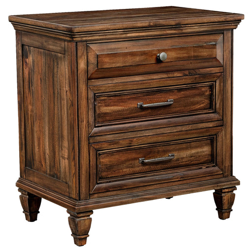 Avenue 3-drawer Nightstand Weathered Burnished Brown - Premium Nightstand from Coaster Z2 Standard - Just $380! Shop now at Furniture Wholesale Plus  We are the best furniture store in Nashville, Hendersonville, Goodlettsville, Madison, Antioch, Mount Juliet, Lebanon, Gallatin, Springfield, Murfreesboro, Franklin, Brentwood