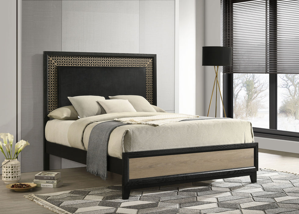 Valencia Bed Light Brown and Black - Premium Bed from Coaster Z2 Standard - Just $390! Shop now at Furniture Wholesale Plus  We are the best furniture store in Nashville, Hendersonville, Goodlettsville, Madison, Antioch, Mount Juliet, Lebanon, Gallatin, Springfield, Murfreesboro, Franklin, Brentwood