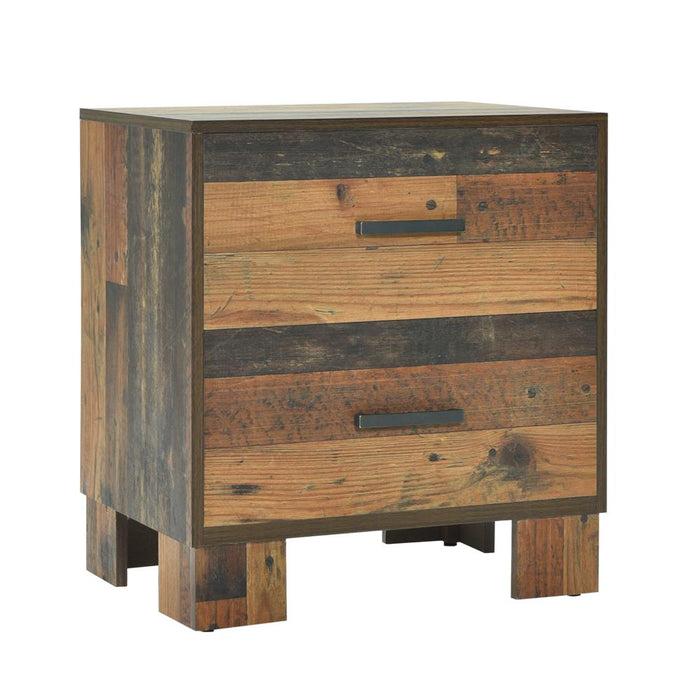 Sidney 2-drawer Nightstand Rustic Pine - Premium Nightstand from Coaster Z2 Standard - Just $156! Shop now at Furniture Wholesale Plus  We are the best furniture store in Nashville, Hendersonville, Goodlettsville, Madison, Antioch, Mount Juliet, Lebanon, Gallatin, Springfield, Murfreesboro, Franklin, Brentwood