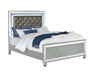 Gunnison California King Panel Bed with LED Lighting Silver Metallic - Premium Bed from Coaster Z2 Standard - Just $838! Shop now at Furniture Wholesale Plus  We are the best furniture store in Nashville, Hendersonville, Goodlettsville, Madison, Antioch, Mount Juliet, Lebanon, Gallatin, Springfield, Murfreesboro, Franklin, Brentwood