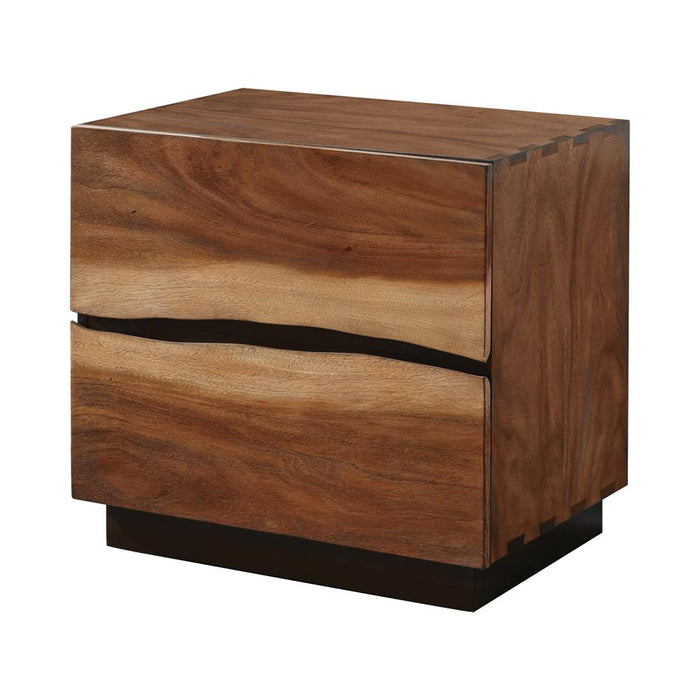 Winslow 2-drawer Nightstand Smokey Walnut and Coffee Bean - Premium Nightstand from Coaster Z2 Standard - Just $384! Shop now at Furniture Wholesale Plus  We are the best furniture store in Nashville, Hendersonville, Goodlettsville, Madison, Antioch, Mount Juliet, Lebanon, Gallatin, Springfield, Murfreesboro, Franklin, Brentwood