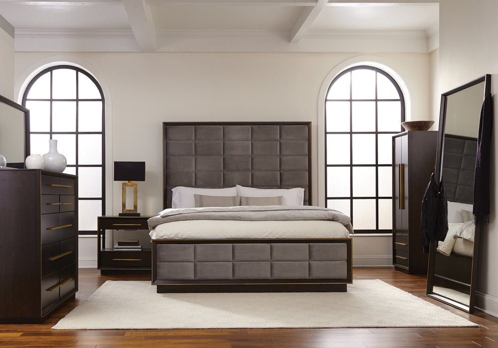 Durango Panel Bedroom Set Grey and Smoked Peppercorn - Premium Bedroom Set from Coaster Z2 Standard - Just $2798! Shop now at Furniture Wholesale Plus  We are the best furniture store in Nashville, Hendersonville, Goodlettsville, Madison, Antioch, Mount Juliet, Lebanon, Gallatin, Springfield, Murfreesboro, Franklin, Brentwood