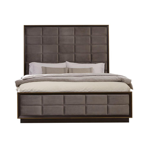 Durango California King Upholstered Bed Smoked Peppercorn and Grey - Premium Bed from Coaster Z2 Standard - Just $1278! Shop now at Furniture Wholesale Plus  We are the best furniture store in Nashville, Hendersonville, Goodlettsville, Madison, Antioch, Mount Juliet, Lebanon, Gallatin, Springfield, Murfreesboro, Franklin, Brentwood