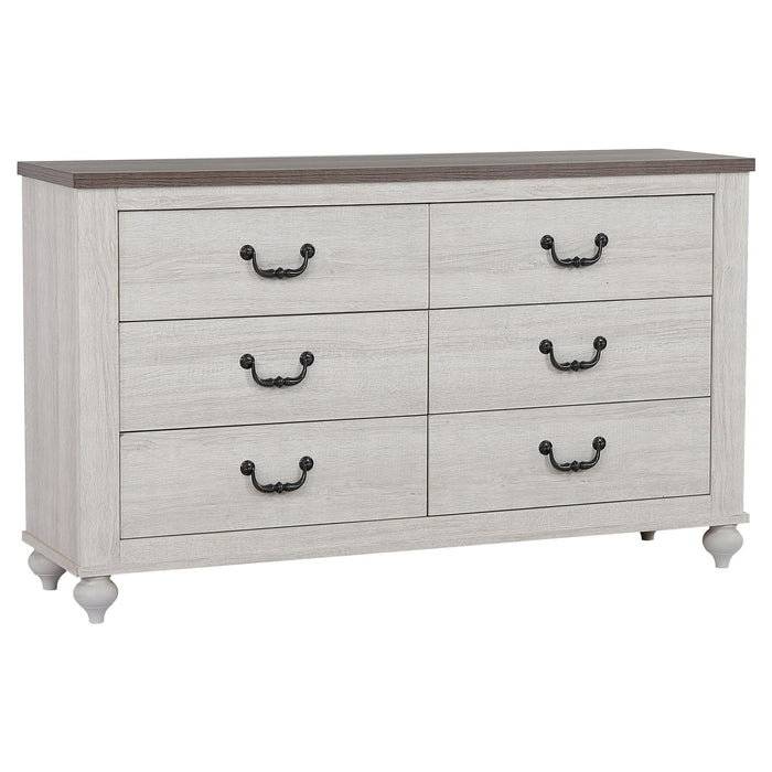 Stillwood 6-drawer Dresser Vintage Linen - Premium Dresser from Coaster Z2 Standard - Just $540! Shop now at Furniture Wholesale Plus  We are the best furniture store in Nashville, Hendersonville, Goodlettsville, Madison, Antioch, Mount Juliet, Lebanon, Gallatin, Springfield, Murfreesboro, Franklin, Brentwood