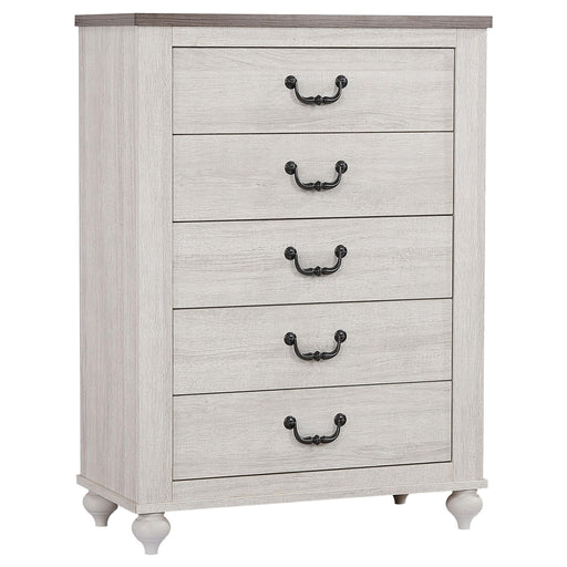 Stillwood 5-drawer Chest Vintage Linen - Premium Chest from Coaster Z2 Standard - Just $440! Shop now at Furniture Wholesale Plus  We are the best furniture store in Nashville, Hendersonville, Goodlettsville, Madison, Antioch, Mount Juliet, Lebanon, Gallatin, Springfield, Murfreesboro, Franklin, Brentwood