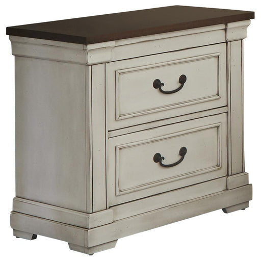 Hillcrest 2-drawer Nightstand Dark Rum and White - Premium Nightstand from Coaster Z2 Standard - Just $348! Shop now at Furniture Wholesale Plus  We are the best furniture store in Nashville, Hendersonville, Goodlettsville, Madison, Antioch, Mount Juliet, Lebanon, Gallatin, Springfield, Murfreesboro, Franklin, Brentwood